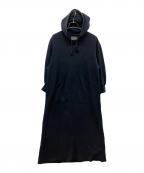 R.H.Vintageロンハーマン・ヴィンテージ）の古着「フード ロング スウェット ワンピース」｜ブラック