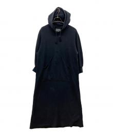 R.H.Vintage（ロンハーマン・ヴィンテージ）の古着「フード ロング スウェット ワンピース」｜ブラック