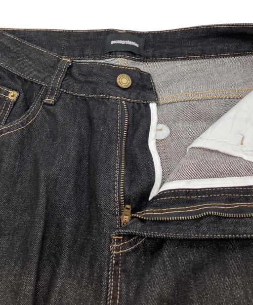 UNCOMPREHENDED（アンコンプリヘンデッド）UNCOMPREHENDED (アンコンプリヘンデッド) バギーデニムパンツ ブラック サイズ:Lの古着・服飾アイテム