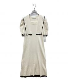 CELFORD（セルフォード）の古着「セーラーカラーニットワンピース」｜アイボリー