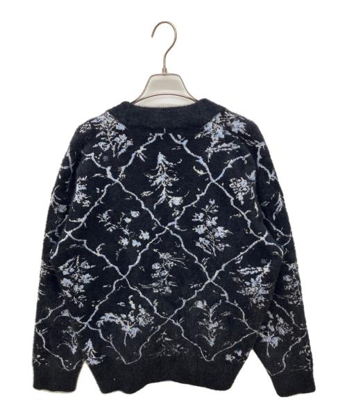 furfur（ファーファー）furfur (ファーファー) フラワーブーケニットコーディガン ブラック サイズ:Freeの古着・服飾アイテム