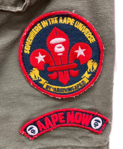 Aape BY A BATHING APE（エーエイプ バイ アベイシングエイプ）AAPE BY A BATHING APE (エーエイプ バイ アベイシングエイプ) カーゴショートパンツ カーキ サイズ:Mの古着・服飾アイテム