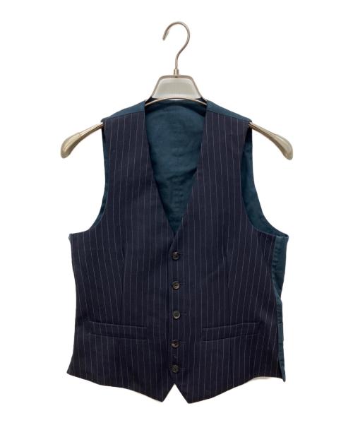 LARDINI（ラルディーニ）LARDINI (ラルディーニ) ウールストライプジレ ネイビー サイズ:2の古着・服飾アイテム
