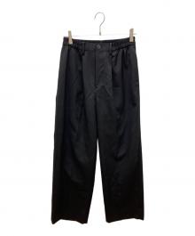 STUDIOUS（ステュディオス）の古着「NO SEASON WASHABLEWOOL SLACKS」｜ブラック