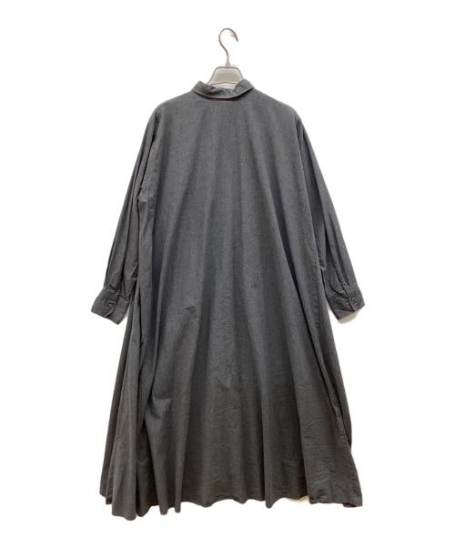 mizuiro-ind（ミズイロインド）mizuiro-ind (ミズイロインド) 長袖シャツワンピース グレー サイズ:FREEの古着・服飾アイテム