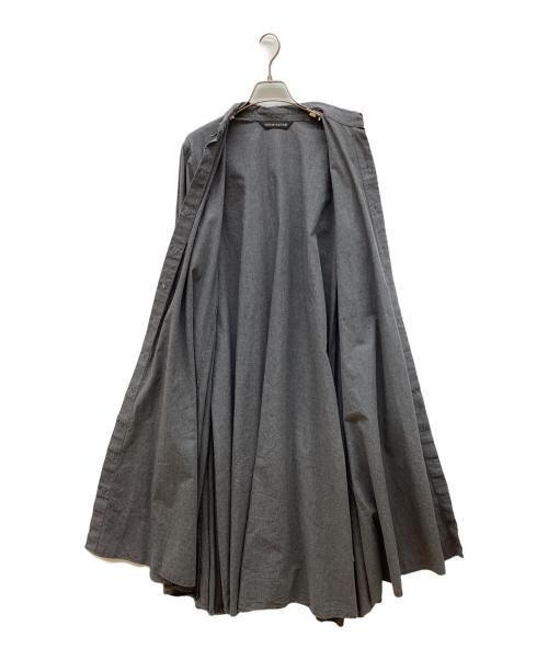 mizuiro-ind（ミズイロインド）mizuiro-ind (ミズイロインド) 長袖シャツワンピース グレー サイズ:FREEの古着・服飾アイテム