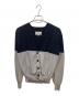 Maison Margiela（メゾンマルジェラ）の古着「バイカラーニットカーディガン」｜ネイビー×グレー