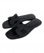 HERMESエルメス）の古着「オラン フラットサンダル」｜ブラック