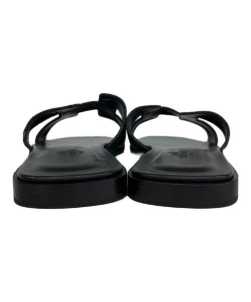 HERMES（エルメス）HERMES (エルメス) オラン フラットサンダル ブラック サイズ:37の古着・服飾アイテム