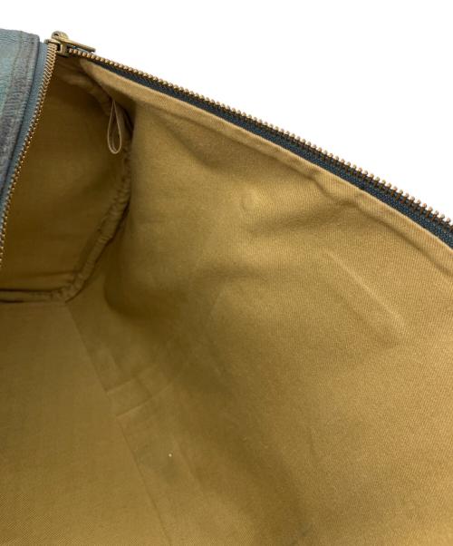 POLO RALPH LAUREN（ポロ・ラルフローレン）POLO RALPH LAUREN (ポロ・ラルフローレン) レザーチェックボストンバッグ グリーンの古着・服飾アイテム