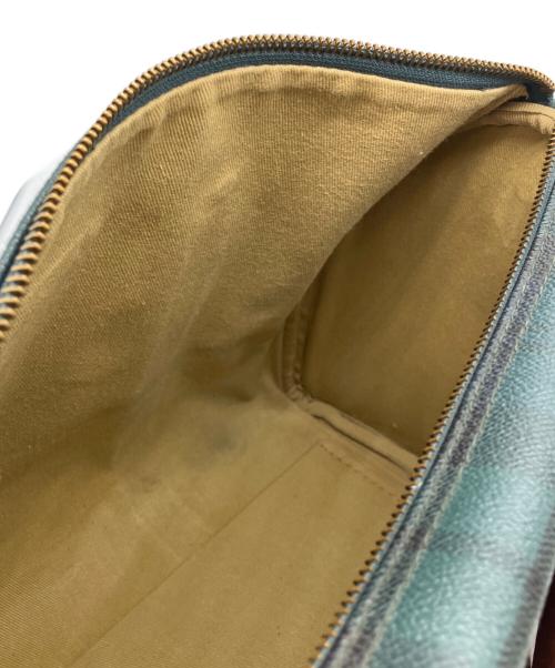 POLO RALPH LAUREN（ポロ・ラルフローレン）POLO RALPH LAUREN (ポロ・ラルフローレン) レザーチェックボストンバッグ グリーンの古着・服飾アイテム