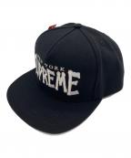 SUPREMEシュプリーム）の古着「Bones Logo 5-Panel Cap」｜ブラック