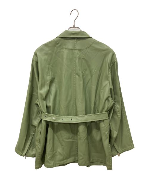 Ameri（アメリ）AMERI (アメリ) フェイクレザージャケット カーキ サイズ:Freeの古着・服飾アイテム