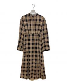 CLANE（クラネ）の古着「CHAIN CHECK ONEPIECE チェックワンピース」｜ブラック