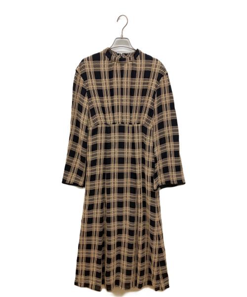CLANE（クラネ）CLANE (クラネ) CHAIN CHECK ONEPIECE チェックワンピース ブラック サイズ:1の古着・服飾アイテム