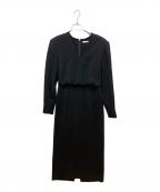 CLANEクラネ）の古着「DEEP V NECK ONEPIECE」｜ブラック