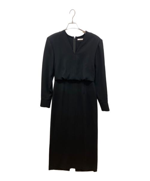 CLANE（クラネ）CLANE (クラネ) DEEP V NECK ONEPIECE ブラックの古着・服飾アイテム