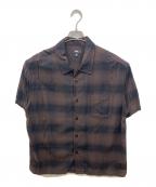 stussyステューシー）の古着「Boxy Shadow Plaid Shirt」｜ブラウン