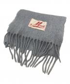 MARNIマルニ）の古着「アルパカ フリンジ ロゴ マフラー」｜ブルー