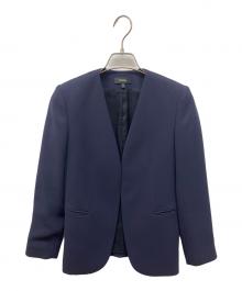 theory（セオリー）の古着「Admiral Crepe Lindrayia Bノーカラージャケット」｜ネイビー