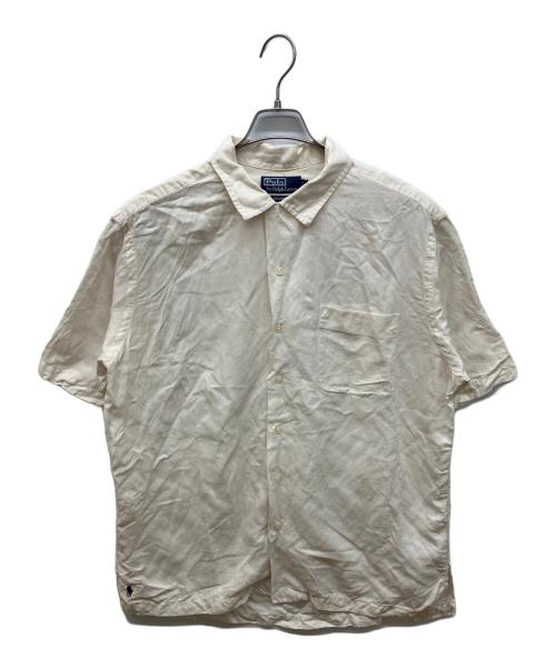 POLO RALPH LAUREN（ポロ・ラルフローレン）POLO RALPH LAUREN (ポロ・ラルフローレン) CALDWELLシルク混リネンシャツ ホワイト サイズ:Lの古着・服飾アイテム
