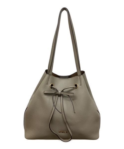 FURLA（フルラ）FURLA (フルラ) 巾着型ショルダーバッグ グレーの古着・服飾アイテム