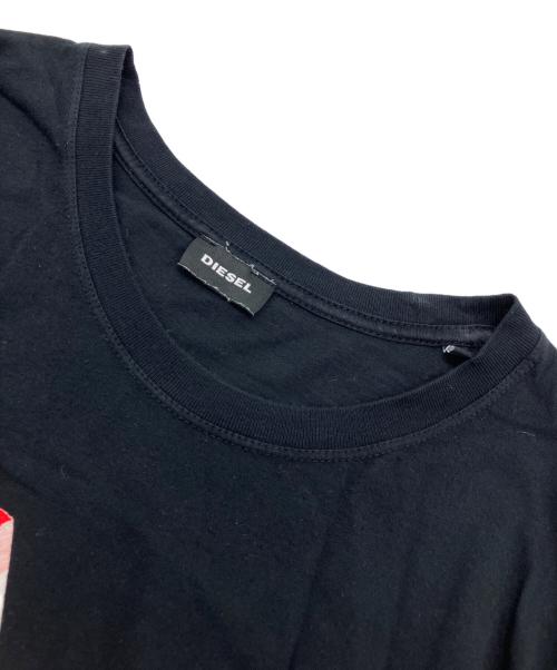 DIESEL（ディーゼル）DIESEL (ディーゼル) ロゴプリントTシャツ ブラック サイズ:3XLの古着・服飾アイテム