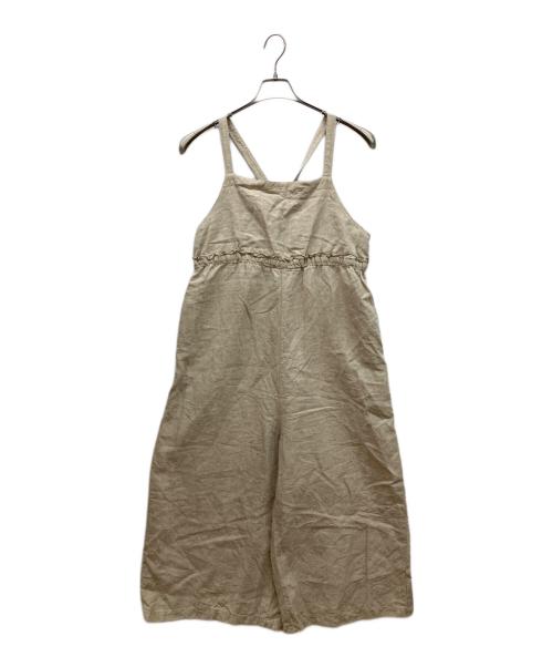 nest Robe（ネストローブ）nest Robe (ネストローブ) ブラックリネンイージーサロペット ベージュ サイズ:Freeの古着・服飾アイテム