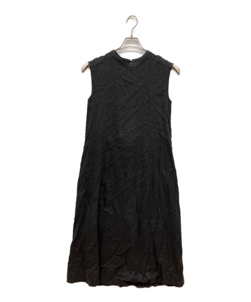 regleam（リグリーム）REGLEAM (リグリーム) バックシャンリネンワンピース ブラック サイズ:FREEの古着・服飾アイテム