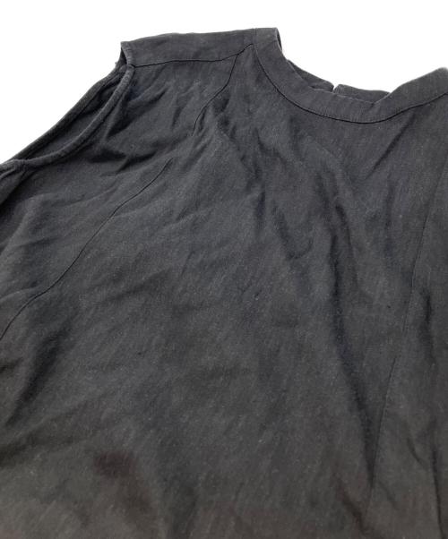 regleam（リグリーム）REGLEAM (リグリーム) バックシャンリネンワンピース ブラック サイズ:FREEの古着・服飾アイテム