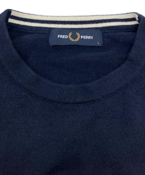 FRED PERRY（フレッドペリー）FRED PERRY (フレッドペリー) Classic Crew Neck Jumper ネイビー サイズ:Ｌの古着・服飾アイテム