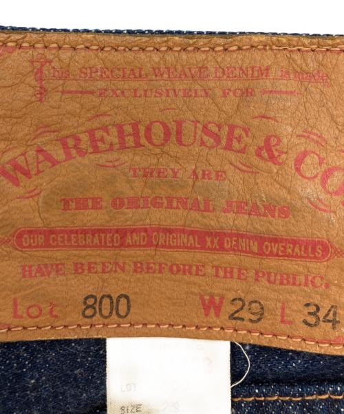 WAREHOUSE（ウエアハウス）WAREHOUSE (ウエアハウス) 800セルビッチデニムパンツ インディゴ サイズ:Ｗ29Ｌ34の古着・服飾アイテム