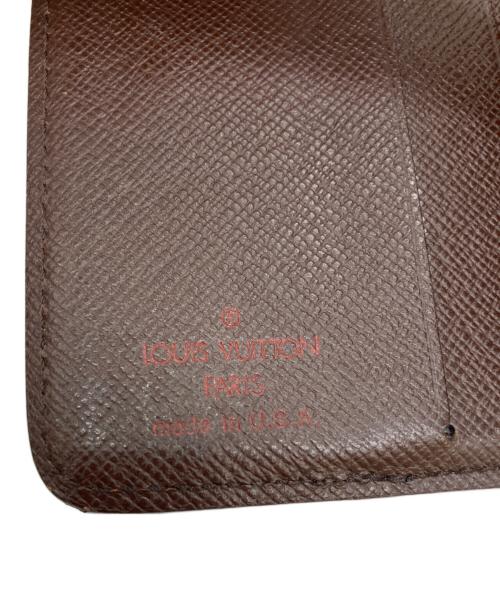 LOUIS VUITTON（ルイ ヴィトン）LOUIS VUITTON (ルイ ヴィトン) 2つ折り財布　コンパクトジップ　ダミエ・エベヌ ブラウンの古着・服飾アイテム