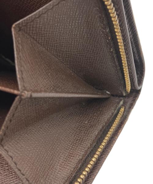 LOUIS VUITTON（ルイ ヴィトン）LOUIS VUITTON (ルイ ヴィトン) 2つ折り財布　コンパクトジップ　ダミエ・エベヌ ブラウンの古着・服飾アイテム