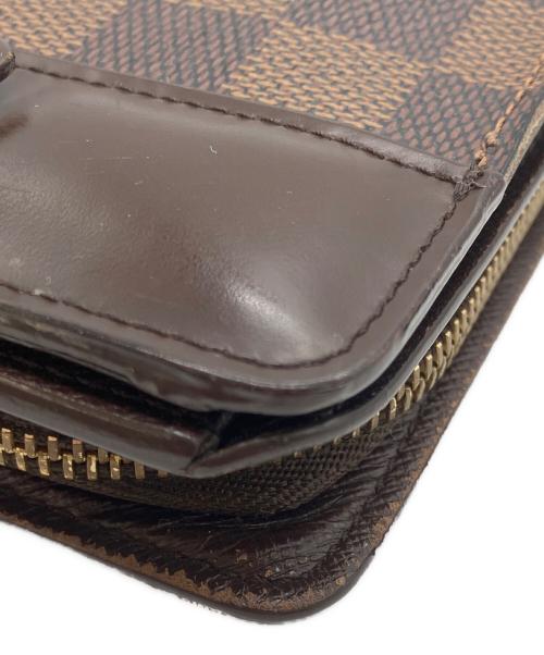 LOUIS VUITTON（ルイ ヴィトン）LOUIS VUITTON (ルイ ヴィトン) 2つ折り財布　コンパクトジップ　ダミエ・エベヌ ブラウンの古着・服飾アイテム
