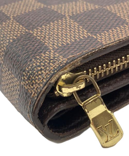 LOUIS VUITTON（ルイ ヴィトン）LOUIS VUITTON (ルイ ヴィトン) 2つ折り財布　コンパクトジップ　ダミエ・エベヌ ブラウンの古着・服飾アイテム