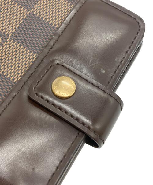 LOUIS VUITTON（ルイ ヴィトン）LOUIS VUITTON (ルイ ヴィトン) 2つ折り財布　コンパクトジップ　ダミエ・エベヌ ブラウンの古着・服飾アイテム