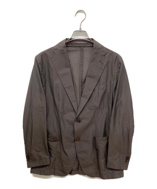 TAGLIATORE（タリアトーレ）TAGLIATORE (タリアトーレ) テクスチャード ジャケット ブラウン サイズ:48の古着・服飾アイテム