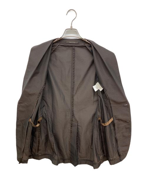 TAGLIATORE（タリアトーレ）TAGLIATORE (タリアトーレ) テクスチャード ジャケット ブラウン サイズ:48の古着・服飾アイテム