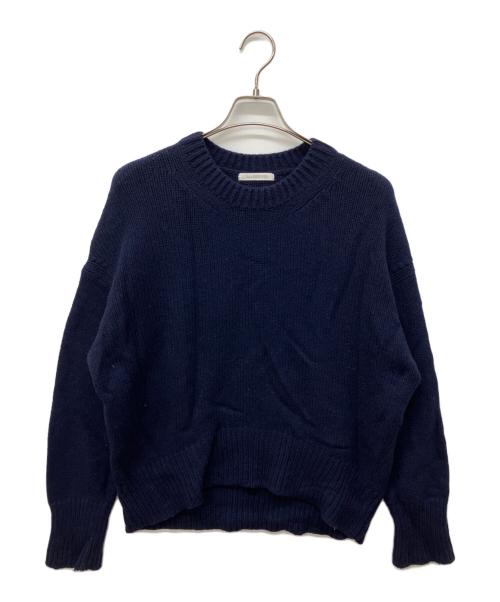 GALERIE VIE（ギャルリーヴィー）GALERIE VIE (ギャルリーヴィー) ファインウール クルーネックプルオーバー ネイビー サイズ:Sの古着・服飾アイテム