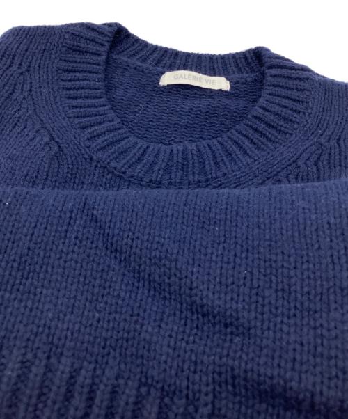 GALERIE VIE（ギャルリーヴィー）GALERIE VIE (ギャルリーヴィー) ファインウール クルーネックプルオーバー ネイビー サイズ:Sの古着・服飾アイテム