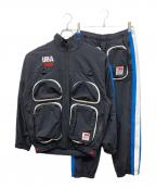 NIKE×UNDERCOVERナイキ×アンダーカバー）の古着「UBAロゴトラックスーツ セットアップ」｜ブラック