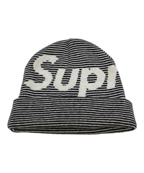 SUPREME（シュプリーム）Supreme (シュプリーム) Big Logo Beanie ホワイト×ブラックの古着・服飾アイテム