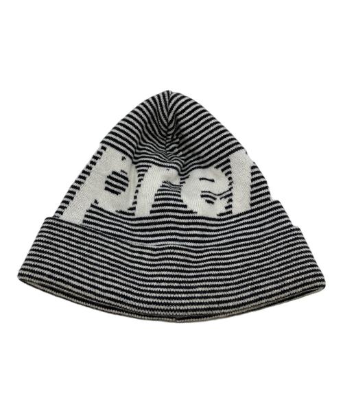 SUPREME（シュプリーム）Supreme (シュプリーム) Big Logo Beanie ホワイト×ブラックの古着・服飾アイテム