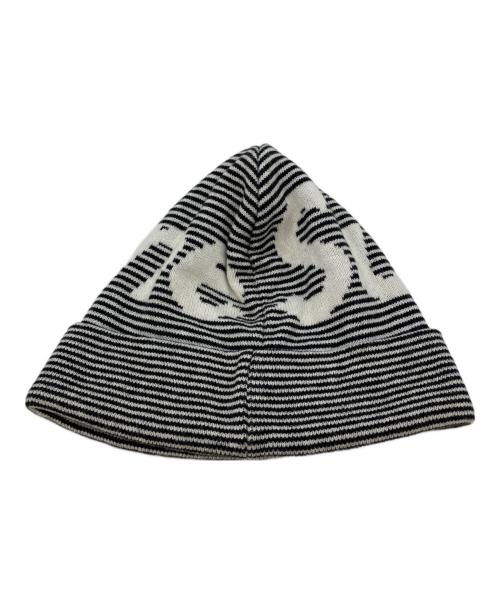 SUPREME（シュプリーム）Supreme (シュプリーム) Big Logo Beanie ホワイト×ブラックの古着・服飾アイテム