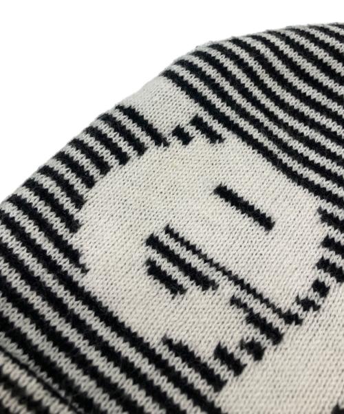 SUPREME（シュプリーム）Supreme (シュプリーム) Big Logo Beanie ホワイト×ブラックの古着・服飾アイテム