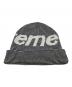 Supreme (シュプリーム) Big Logo Beanie ホワイト×ブラック：7000円
