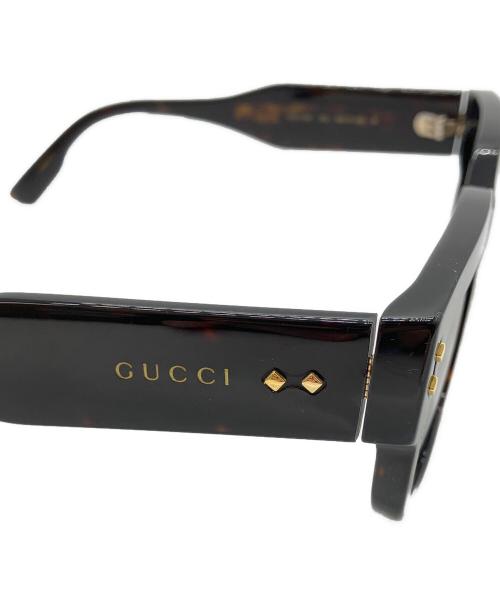 GUCCI（グッチ）GUCCI (グッチ) スクエア型 セルフレーム フルリム ロゴ アイウェア ブラック サイズ:56□17-145の古着・服飾アイテム