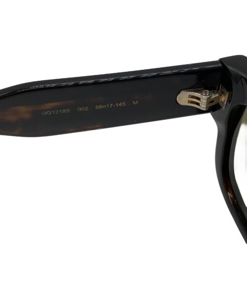 GUCCI（グッチ）GUCCI (グッチ) スクエア型 セルフレーム フルリム ロゴ アイウェア ブラック サイズ:56□17-145の古着・服飾アイテム