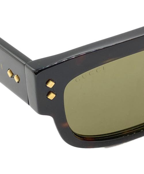 GUCCI（グッチ）GUCCI (グッチ) スクエア型 セルフレーム フルリム ロゴ アイウェア ブラック サイズ:56□17-145の古着・服飾アイテム
